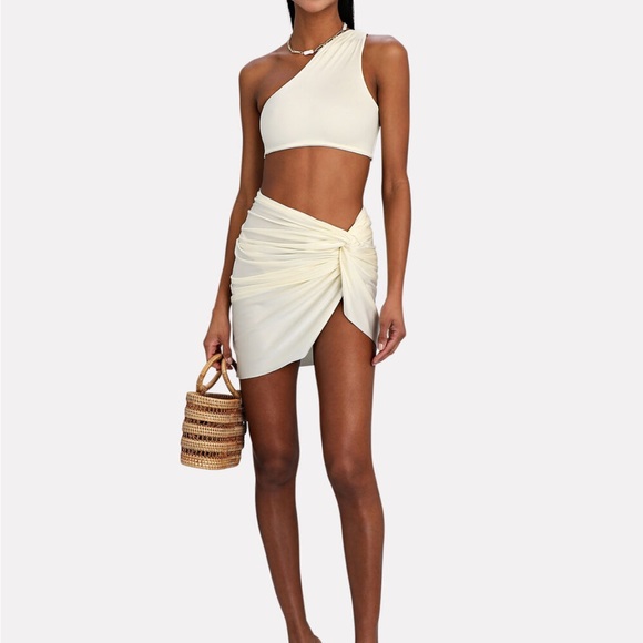 NWT Boabab White Mia Mini Pareo Skirt Sarong Size Small - Picture 1 of 5